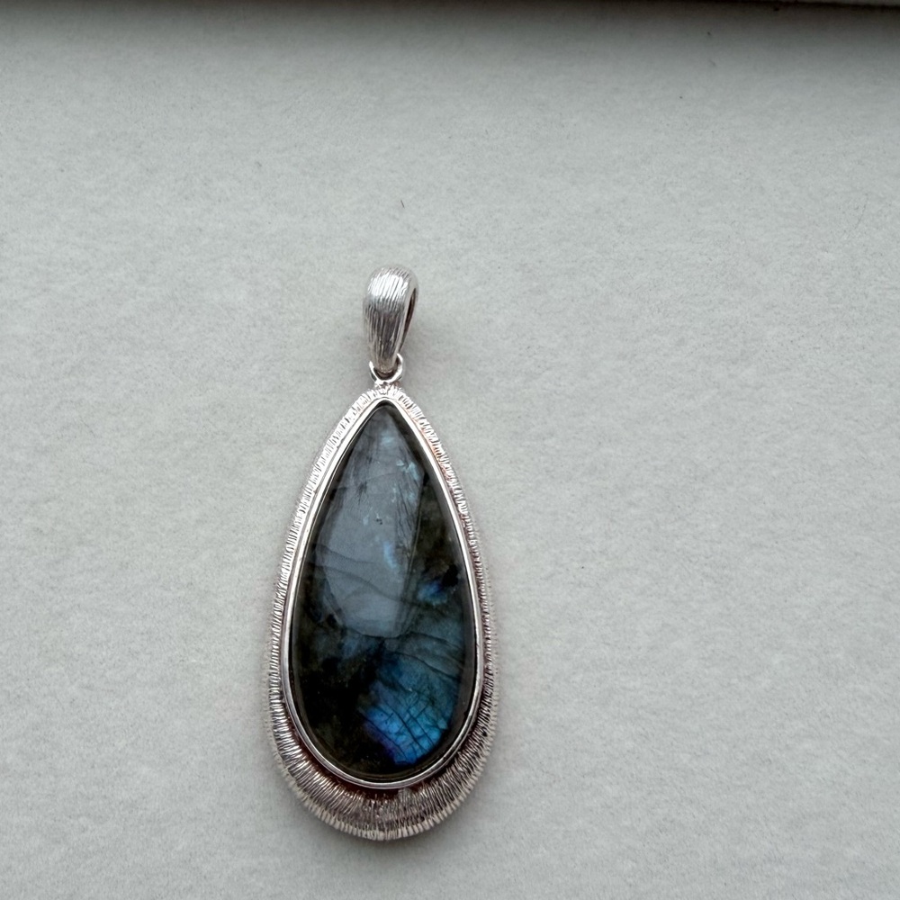 Sterling Silver Labradorite Pendant statement piece